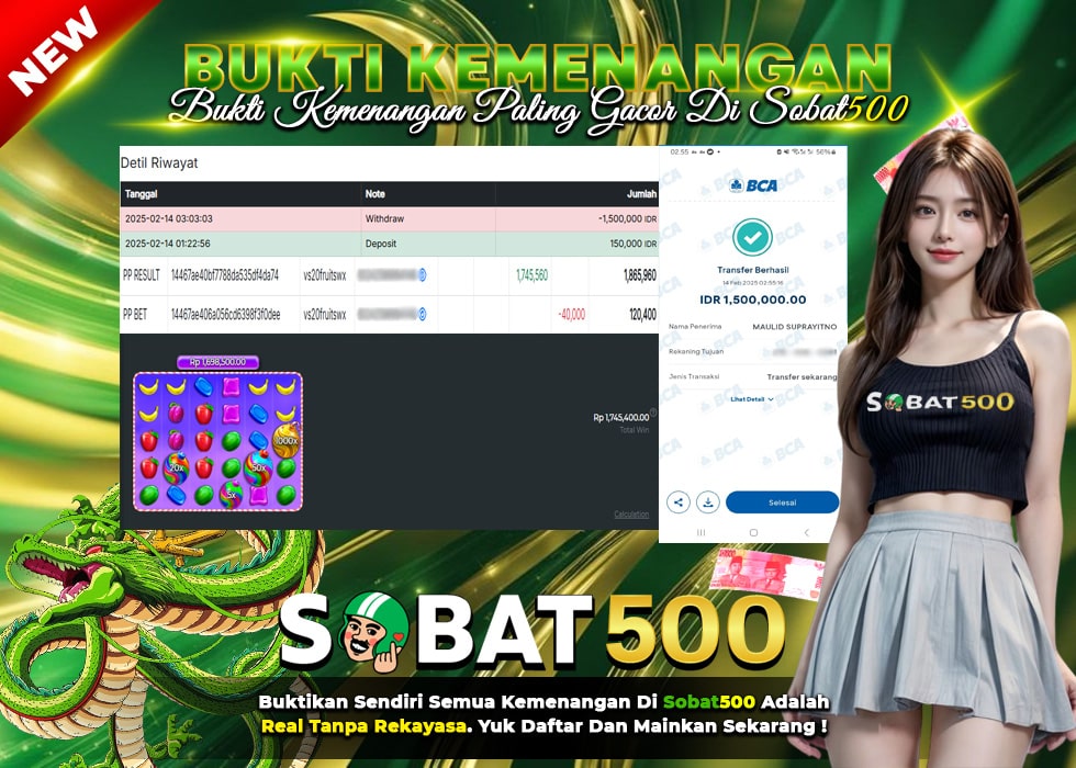 BUKTI JACKPOT SLOT SWEET BONANZA 1000 TERPERCAYA DI INDONESIA TGL 14-02-2025